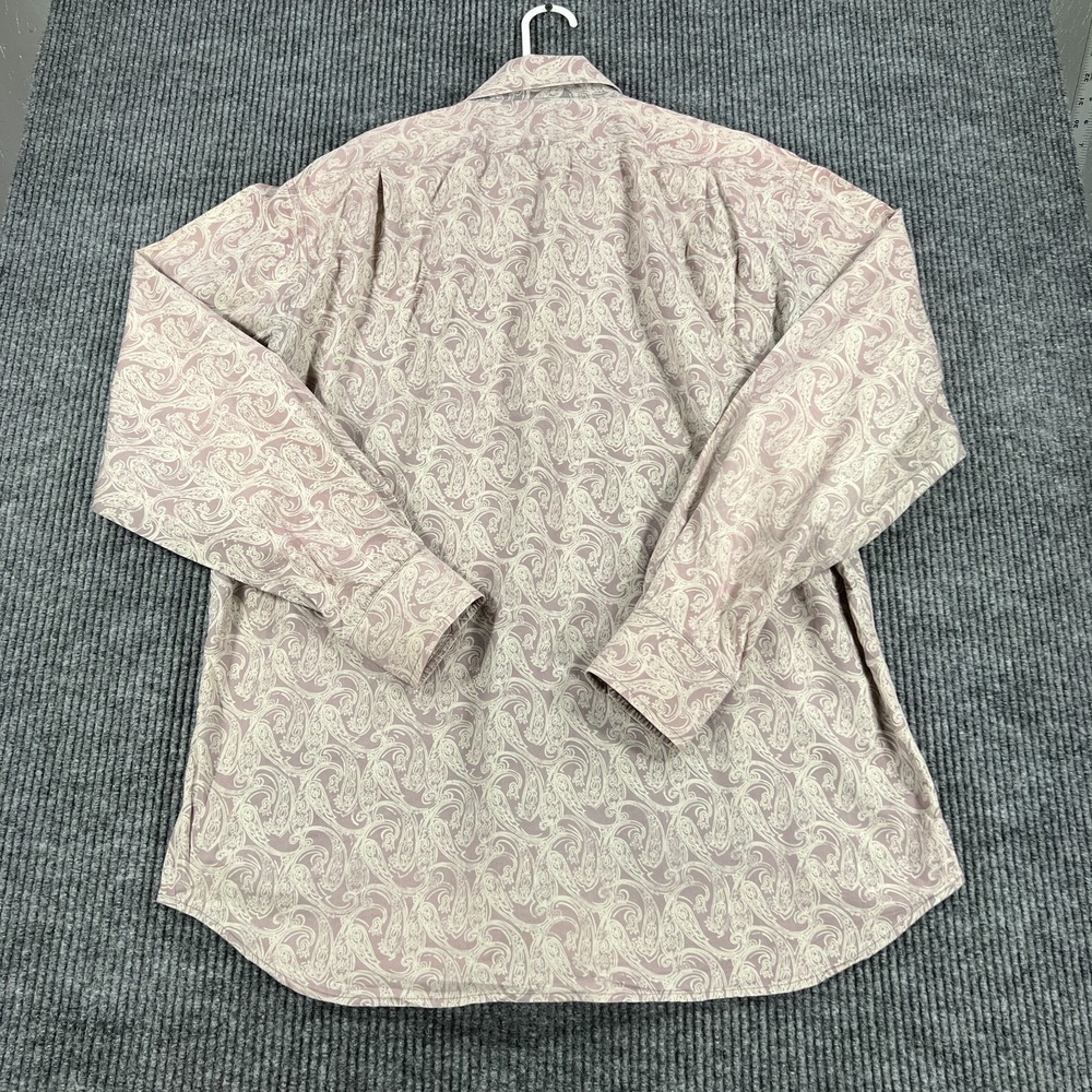 Tommy Bahama Island Soft Shirt Mens Large Purple Beige Paisley Button Up Casual - Picture 13 of 14